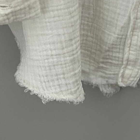 Zenana White Ladies Button Down, Size XL - Picture 4 of 6